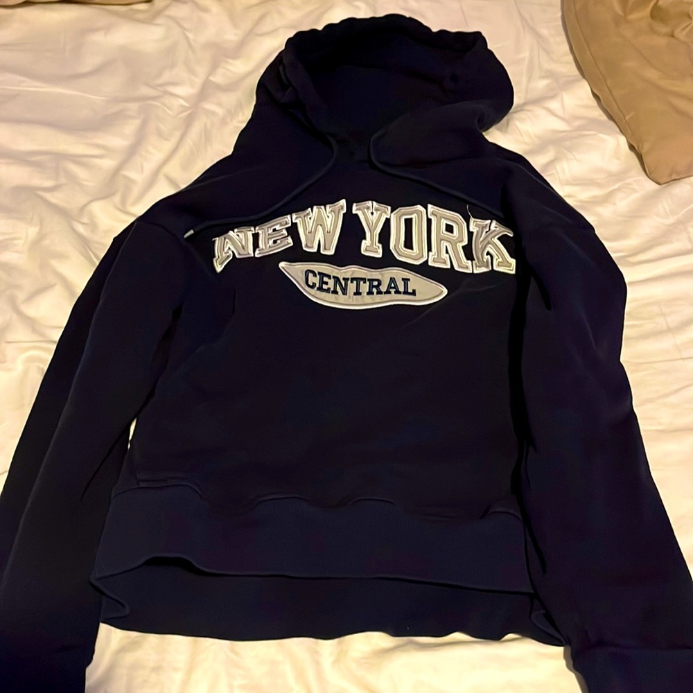 Navy blue graphic hoodie